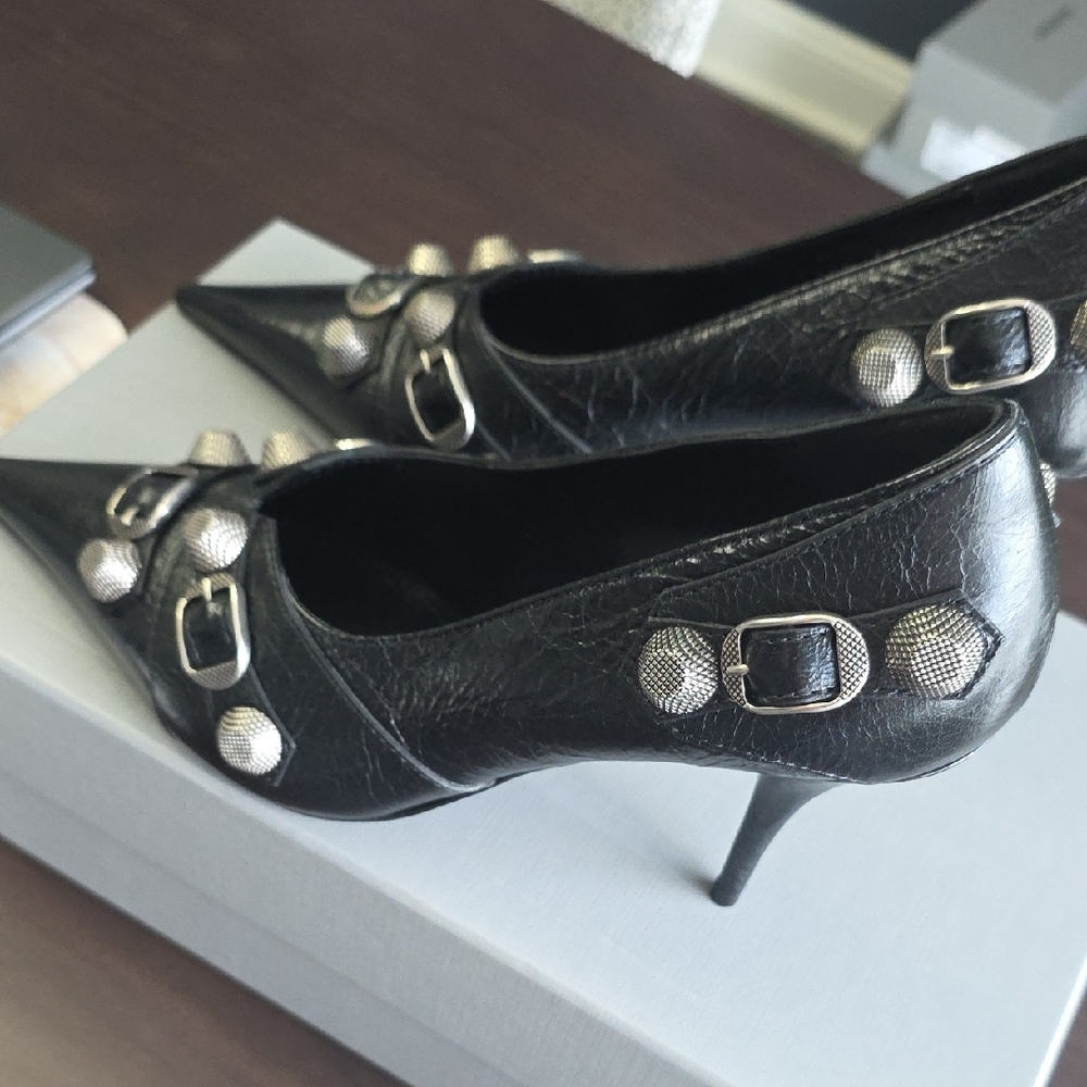 Balenciaga Black Studded Heels - Picture 5 of 10